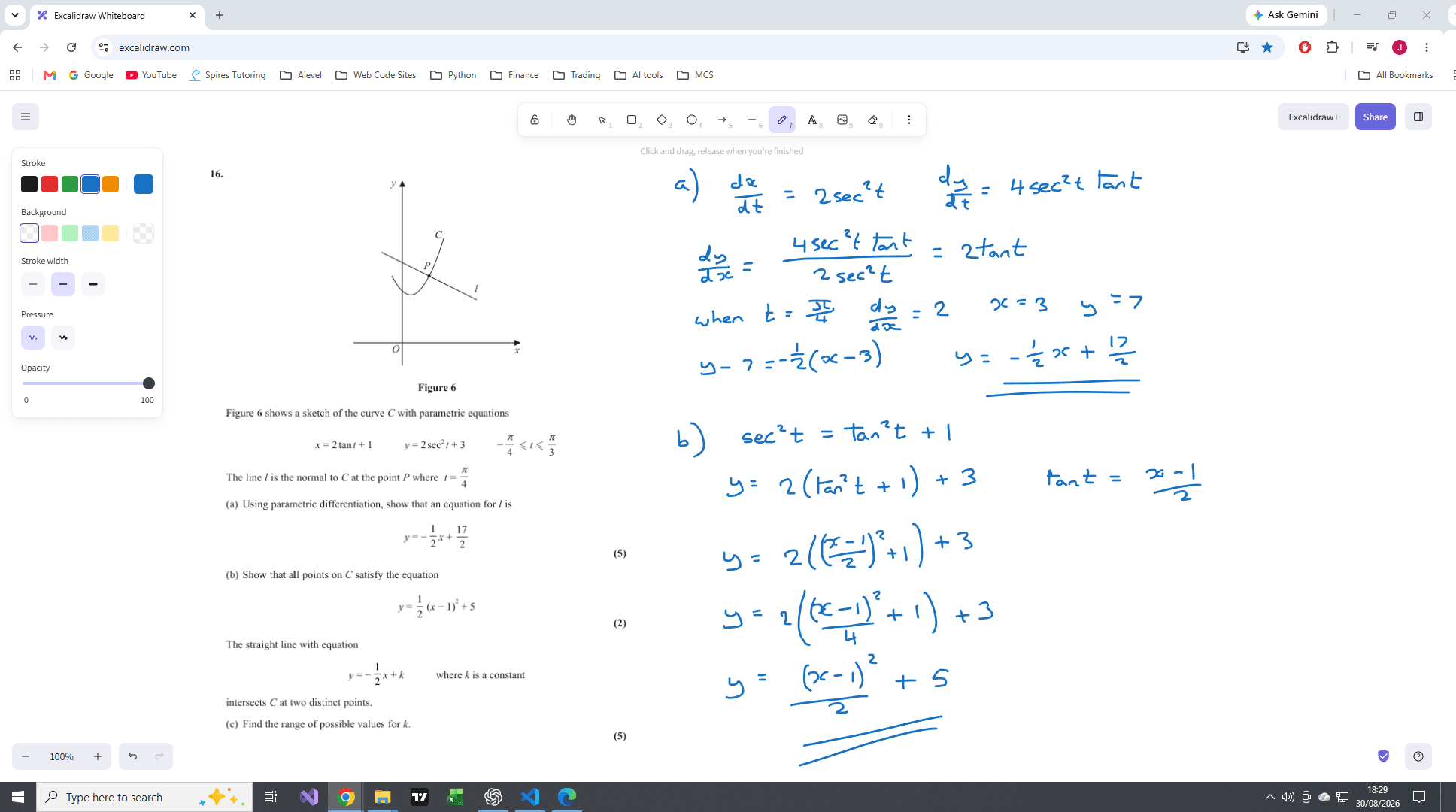 Online tutoring lesson